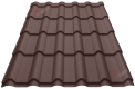металочерепиця ретро колір 8017 коричневий мат