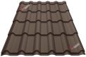 металочерепиця ретро колір 8019 темно коричневий мат
