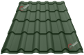 металочерепиця ретро колір 6020 зелений мат