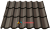 металлочерепица монтеррей темно коричневая рал 8019 мат